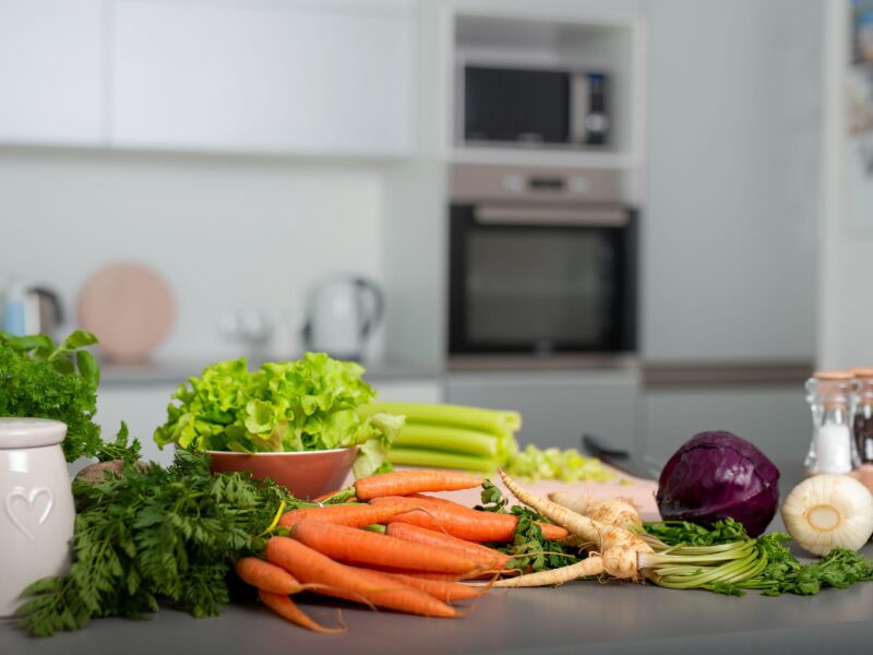 Healthy meal with lean protein, whole grains, and vegetables for middle-aged men's nutrition.