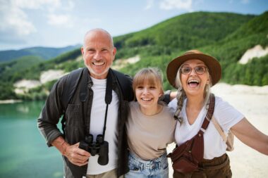 Scenic highlights of top travel destinations for middle-aged men with family.